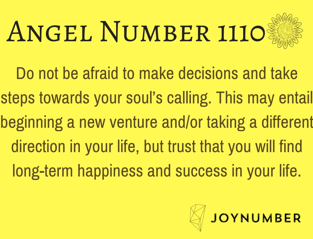 1110 angel number meaning