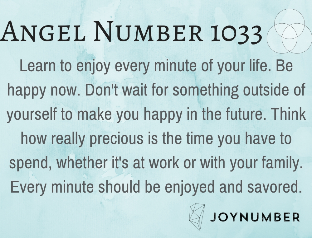 1033 angel number love
