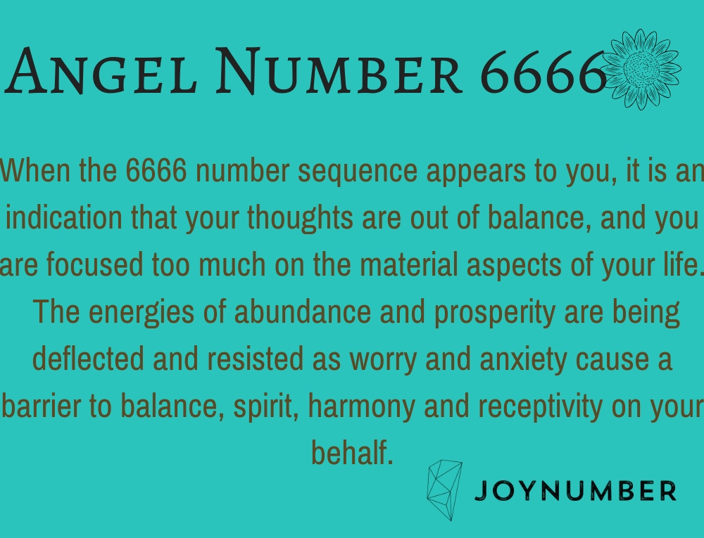 Angel number 6666 meaning