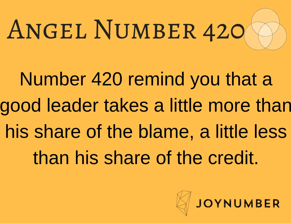 Significance of 420 angel number