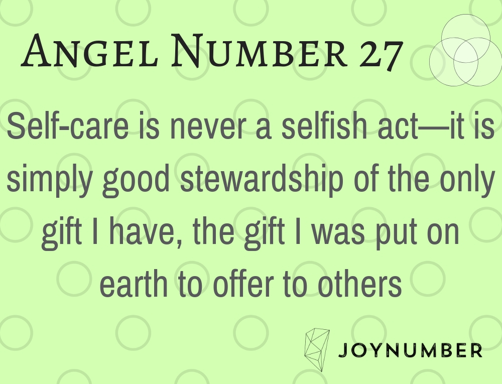 Angel number 27 meaning