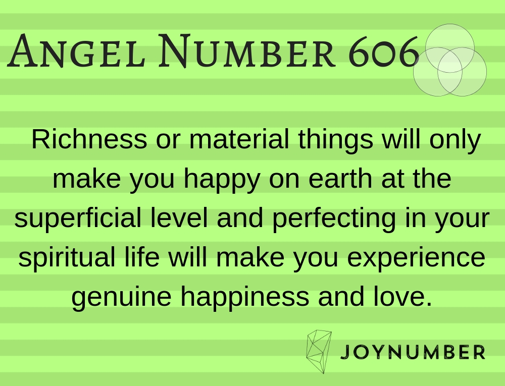 606 angel number spiritual meaning