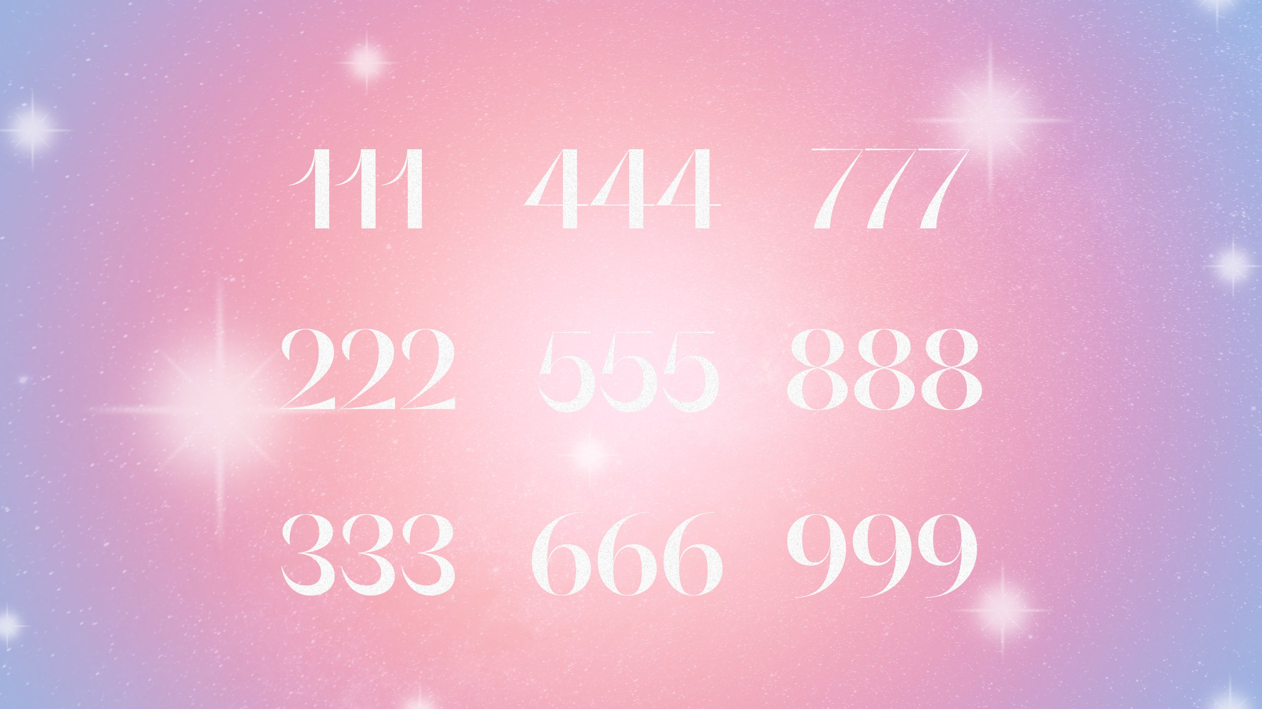 Numerology With Pink And Purple Background 