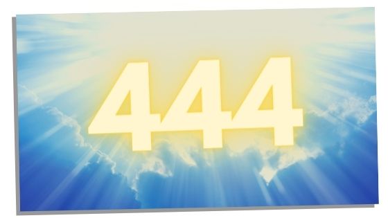 444 Numbers against a sky lit background