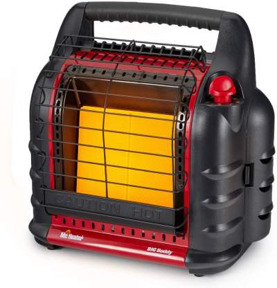 Top Battery Operated Tent Heaters fully operation with red, yellow and black color design