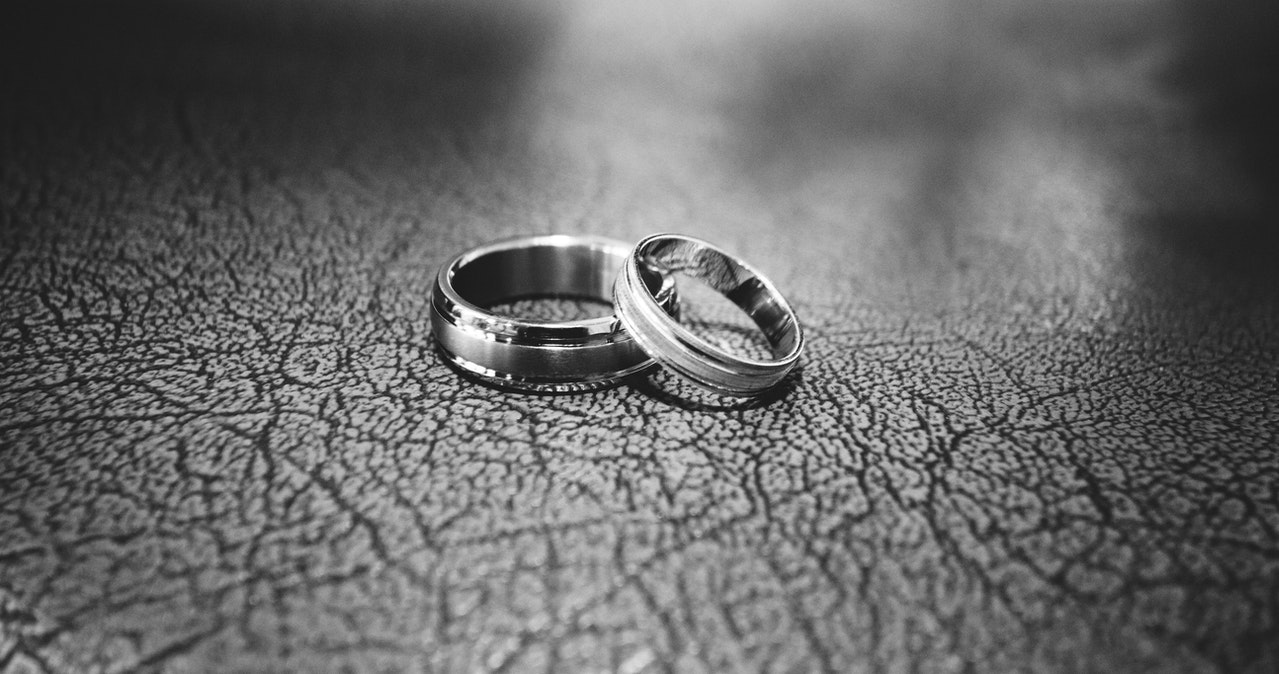 Wedding Rings on a surface