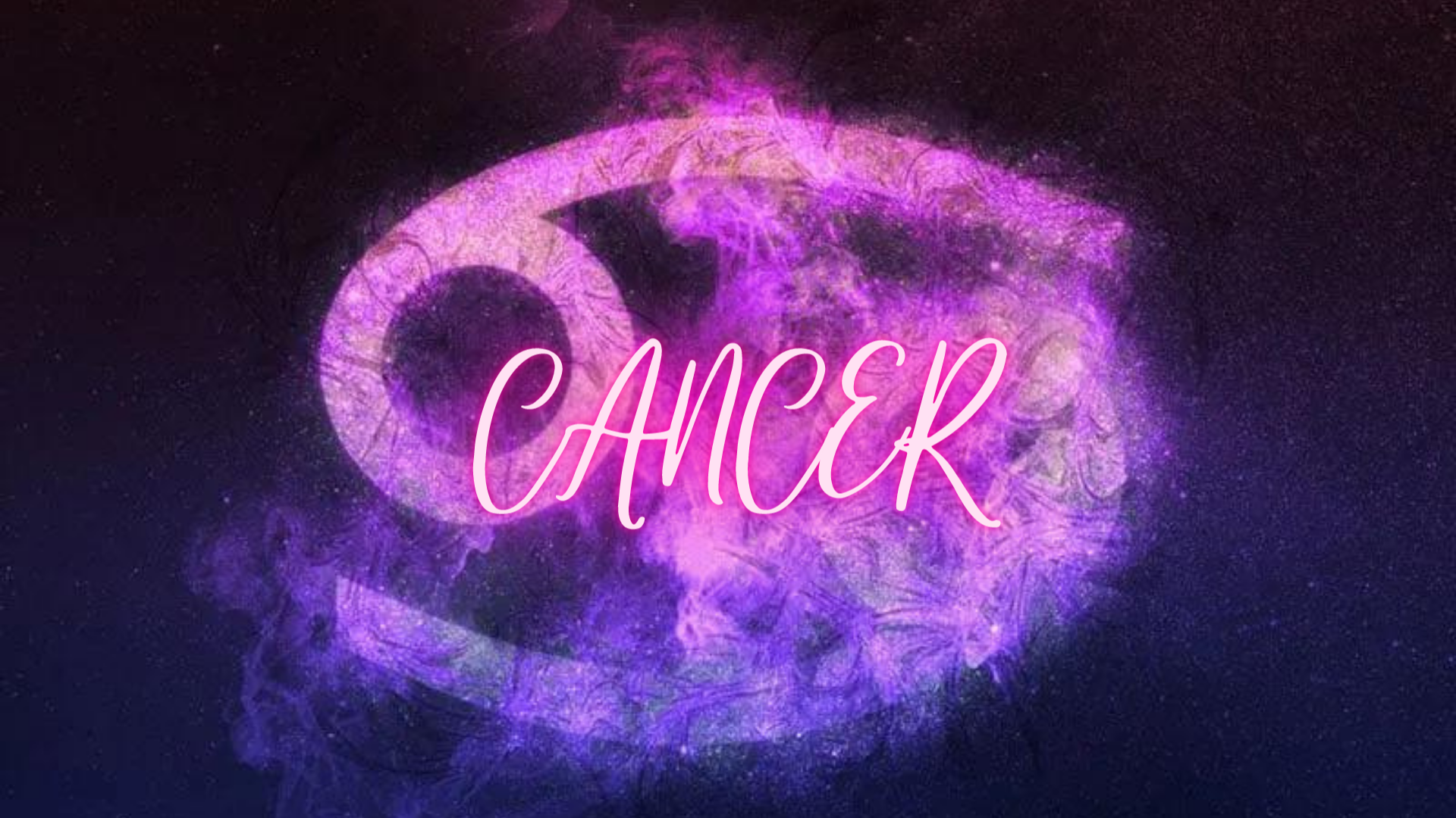 Cancer sign in galaxy background
