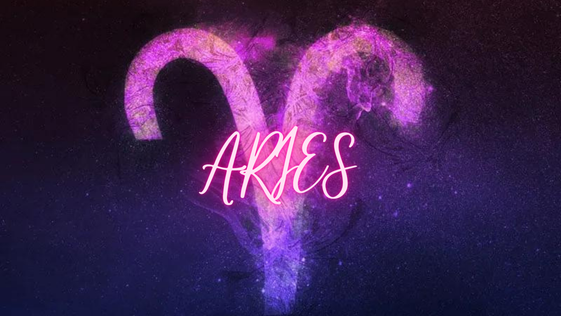 Aries sign in galaxy background