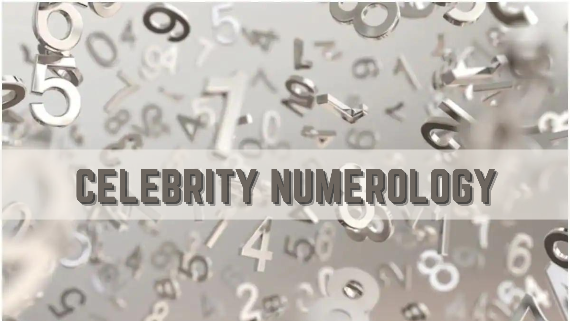 Different silver numbers with words Celebrity Numerology