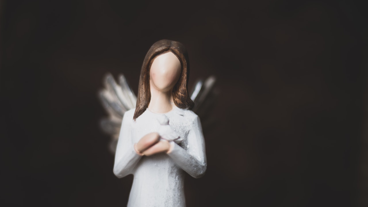 Shot of an Angel Figurine