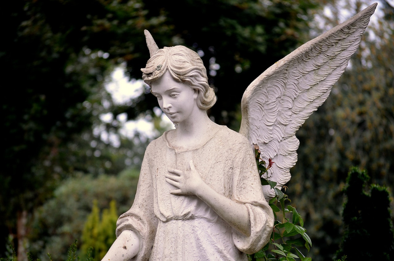 A Statue of an Girl Angel