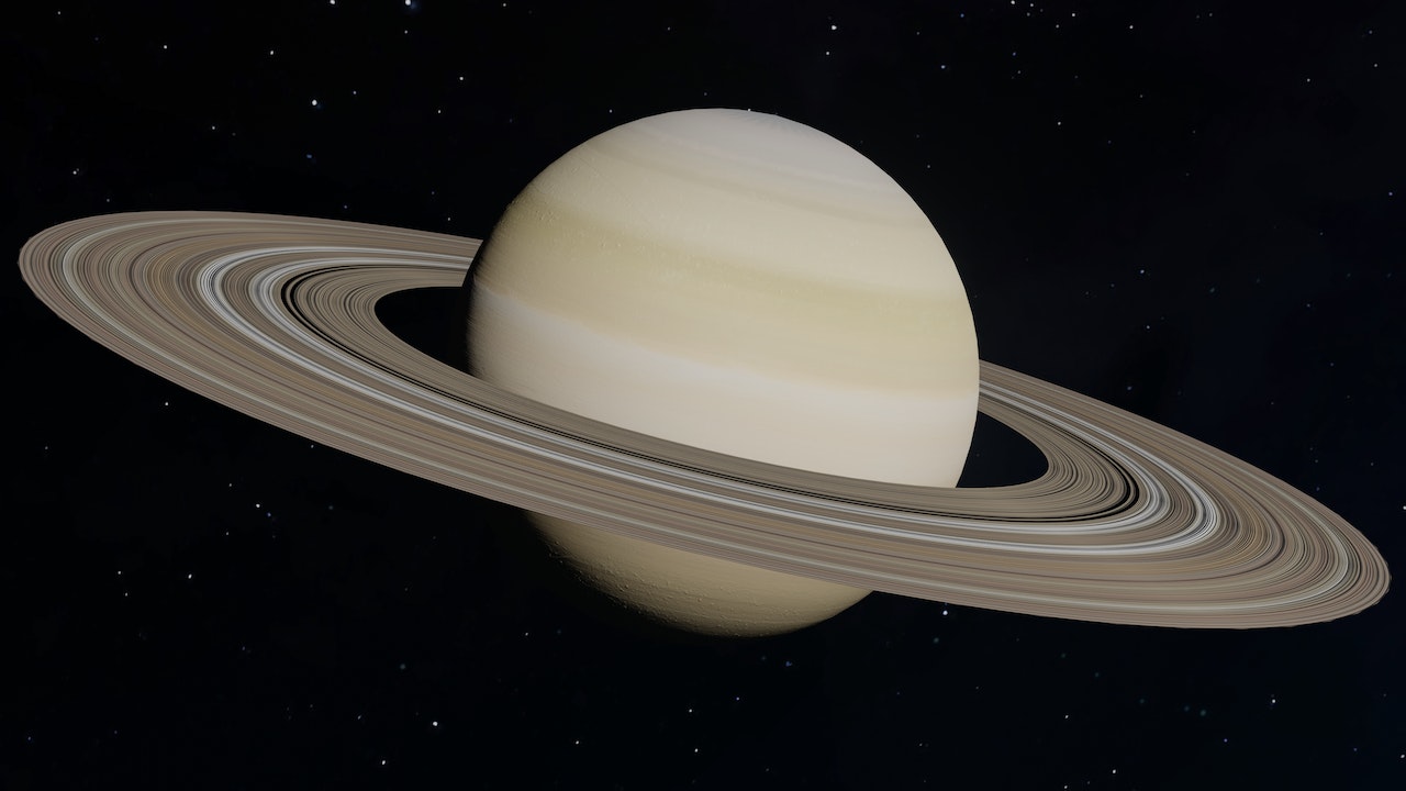 Plane Saturn in Graphic Illustration