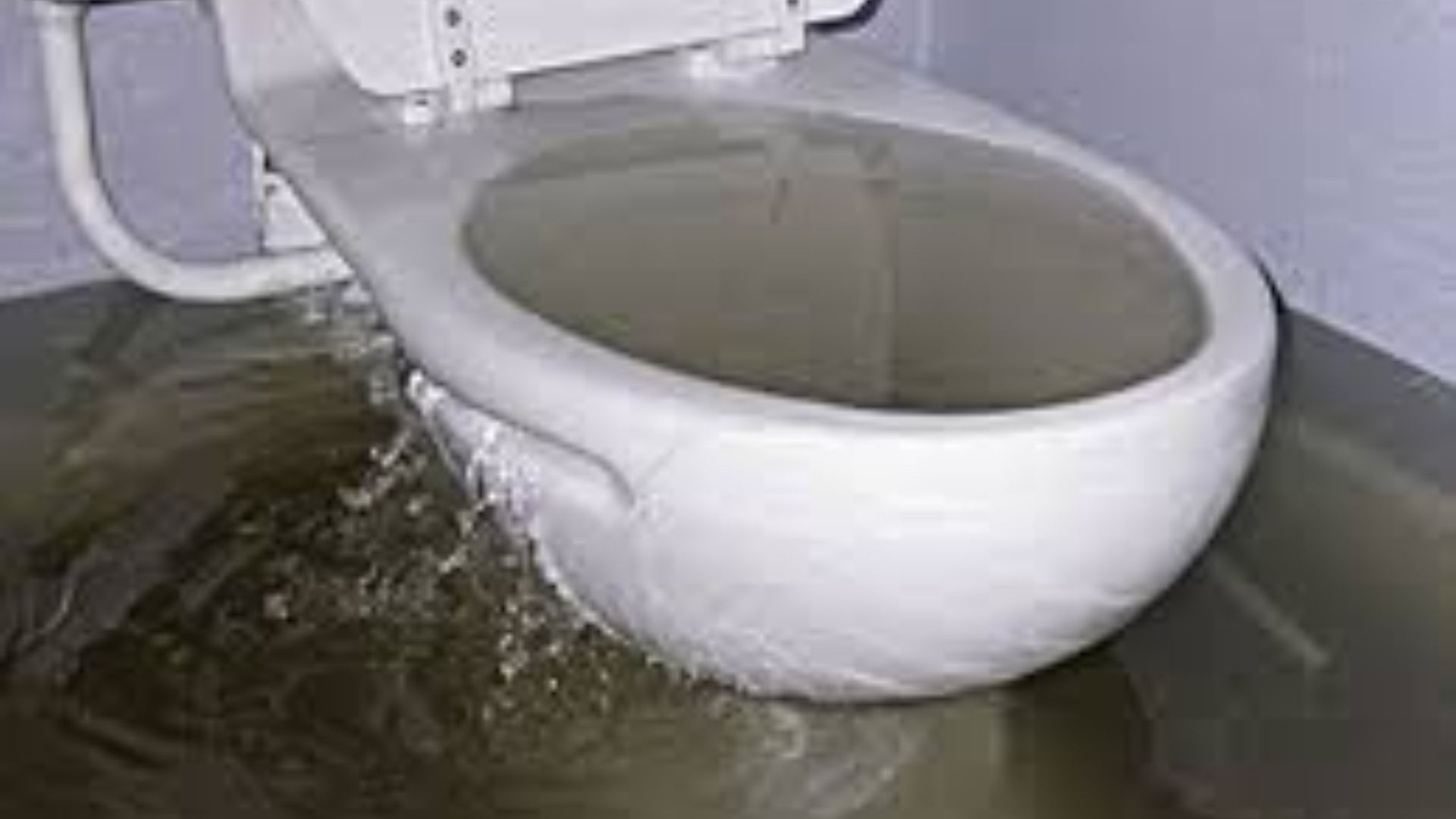 Toilet Overflowing With Dirty Water