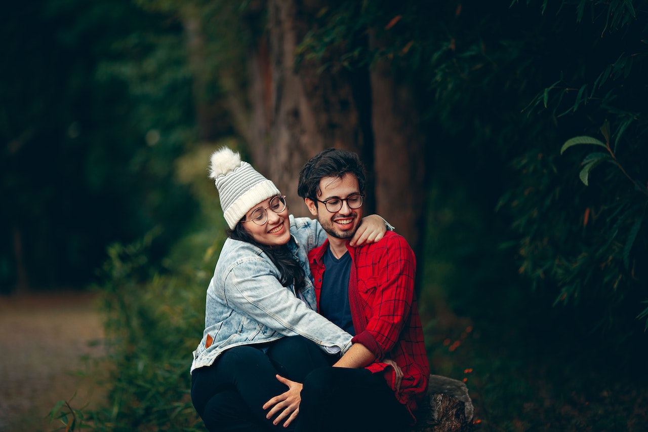 Man Carrying His Girlfriend In The Forest