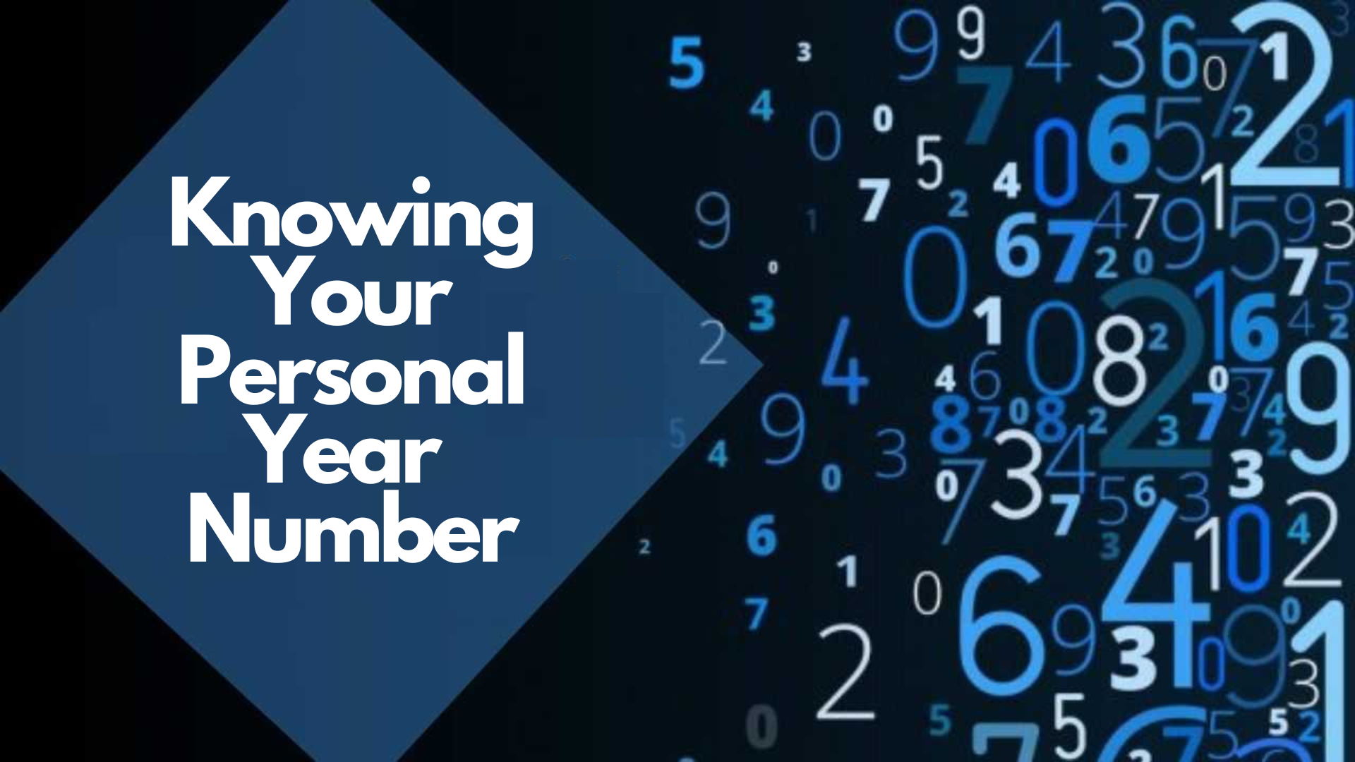 Color blue numbers on the right with words Knowing Your Personal Year Number on the left