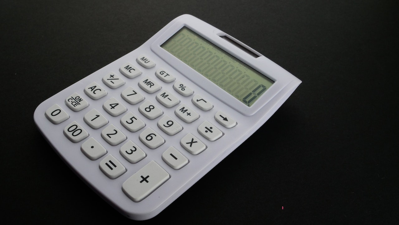 Calculator on Black Surface