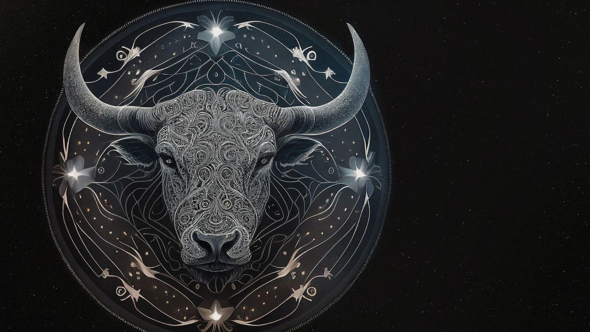 Black Bull Representing Zodiac Sign