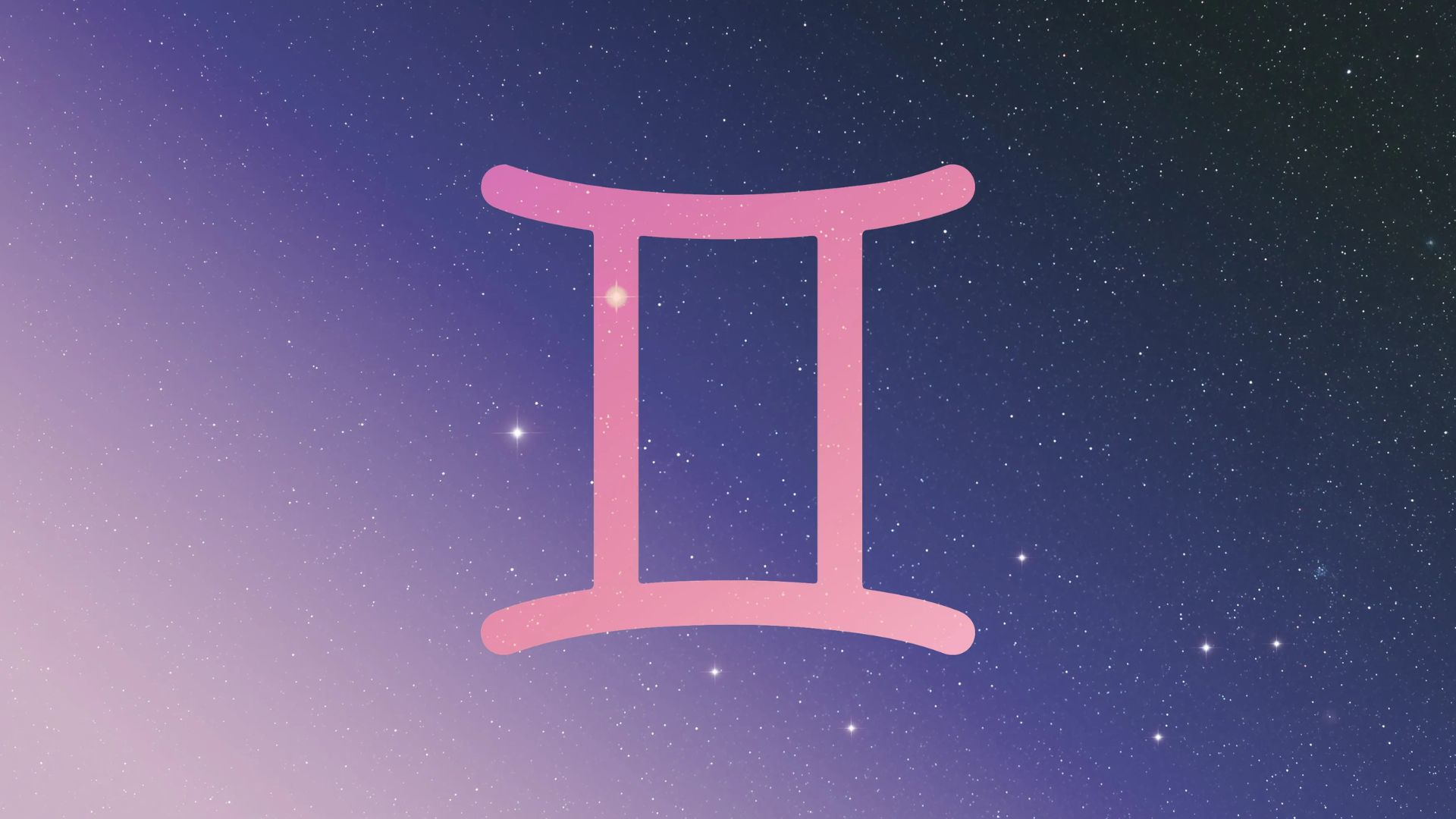 Pink Colored Gemini Zodiac Sign