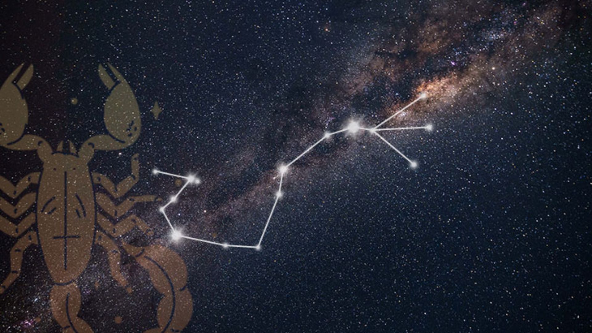 Scorpio Zodiac Sign With Sky Background