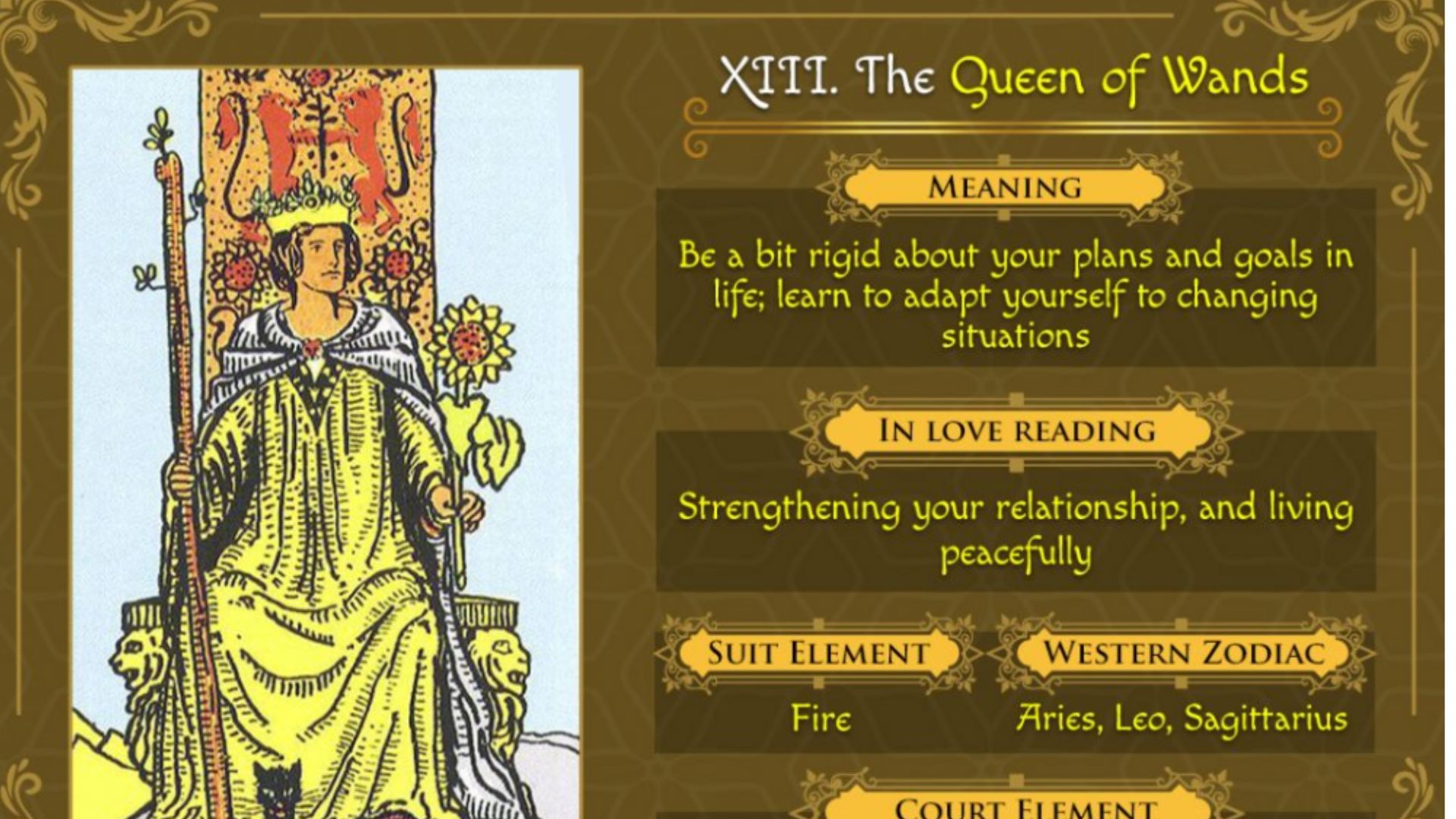 Queen Of Wands - How To Interpret Her In A Tarot Reading?