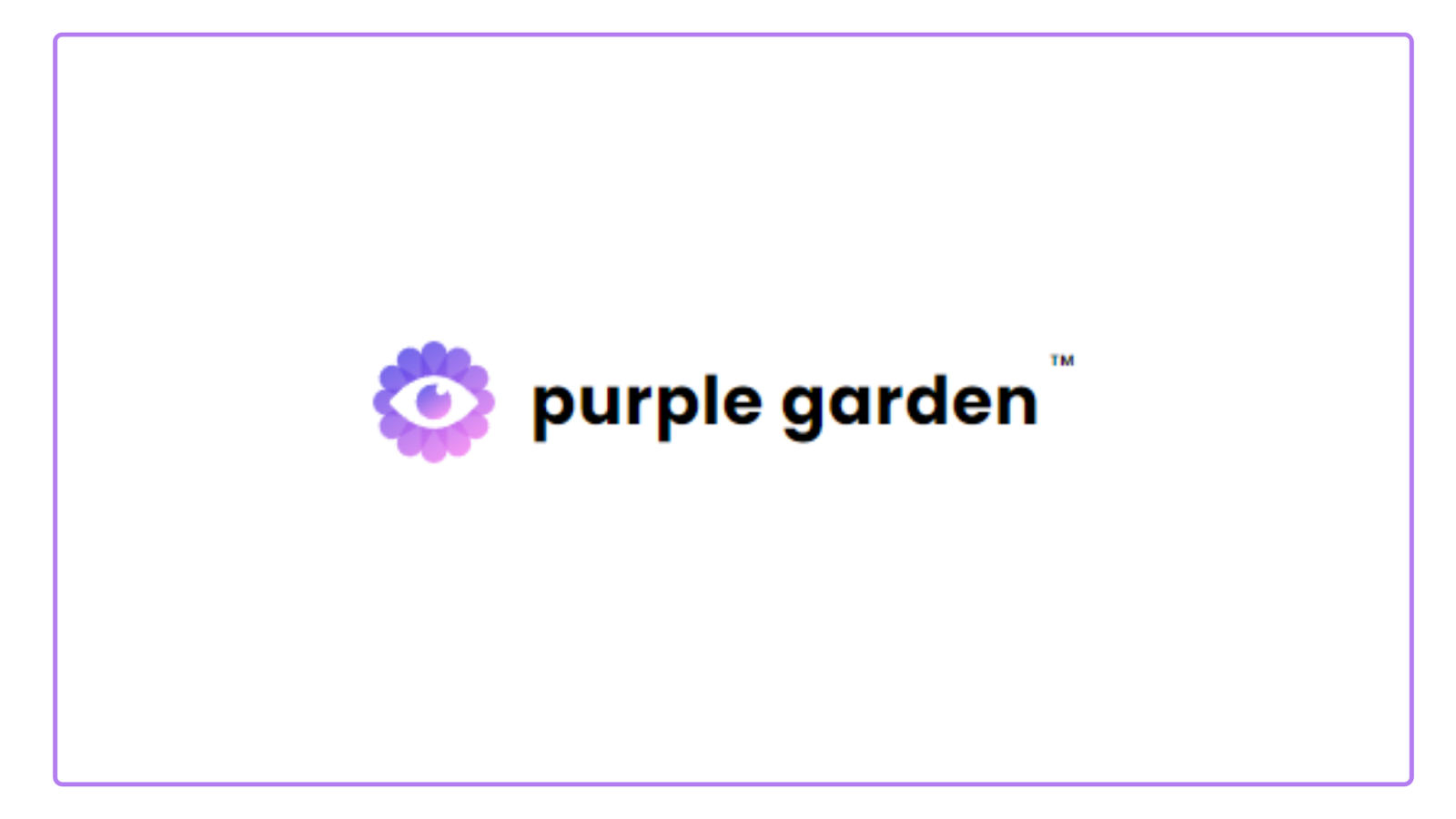 Purple garden logo on white background