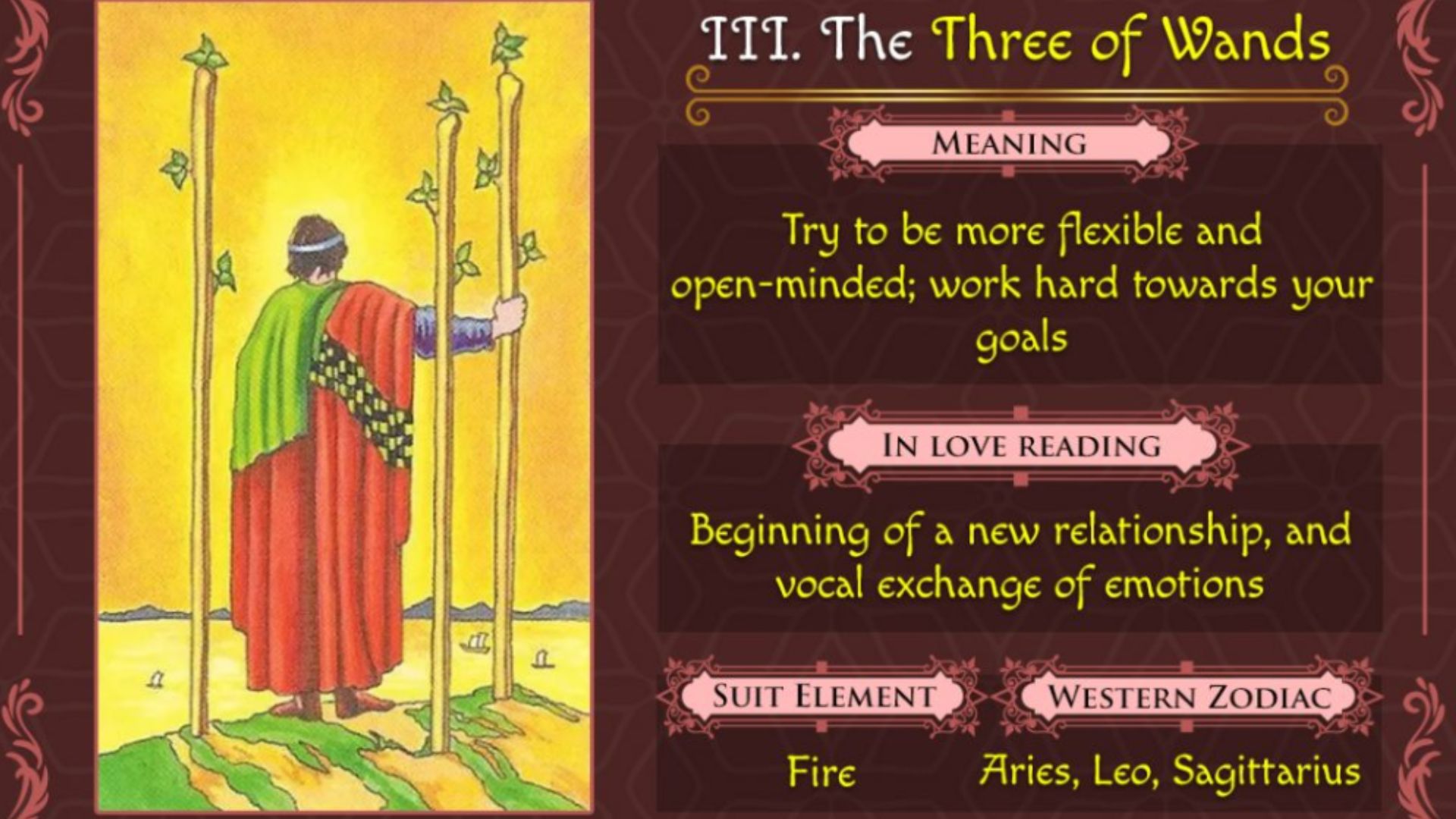 3 Of Wands Tarot Card With Description
