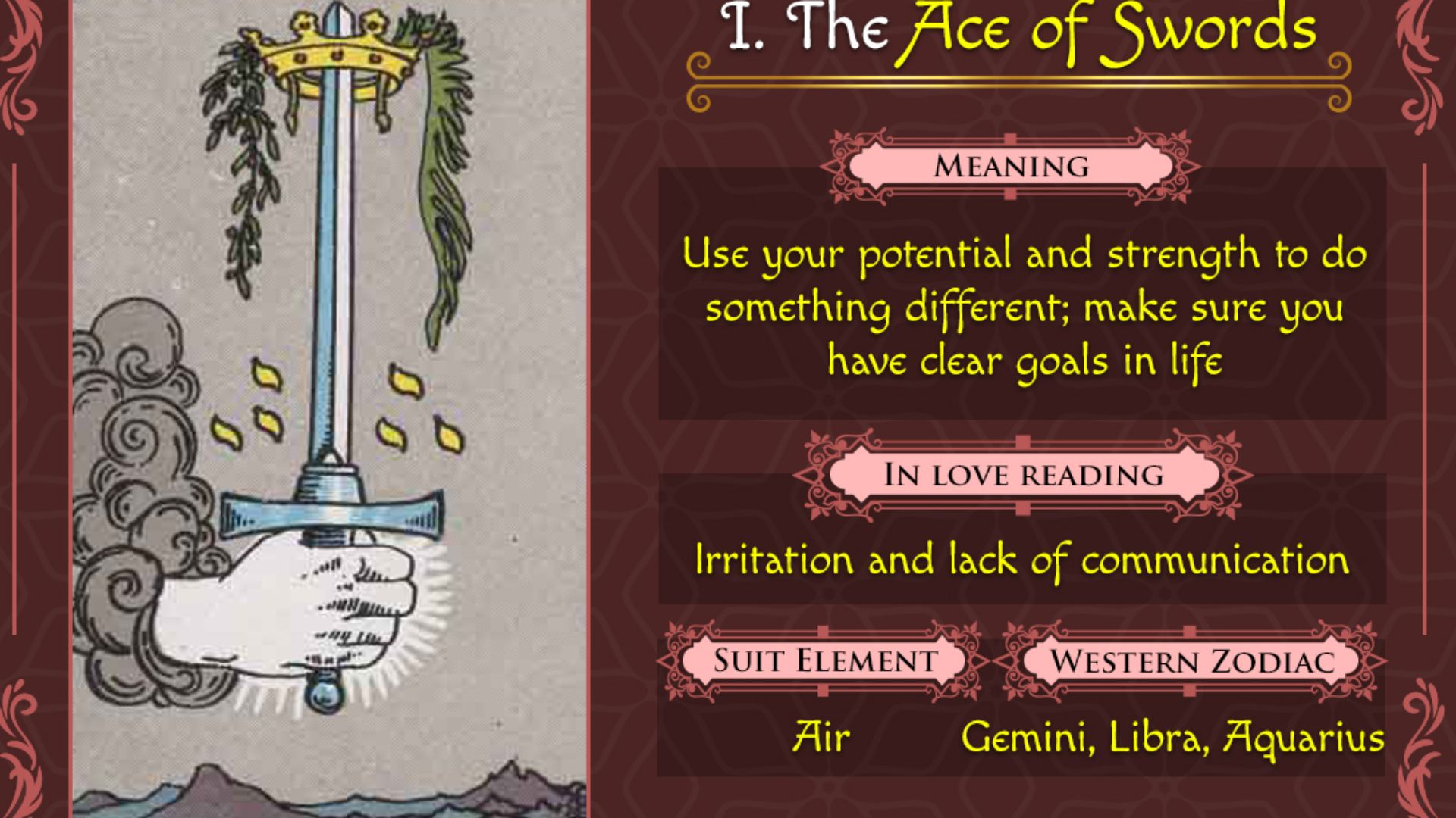 Ace Swords - Mental Clarity And Focus