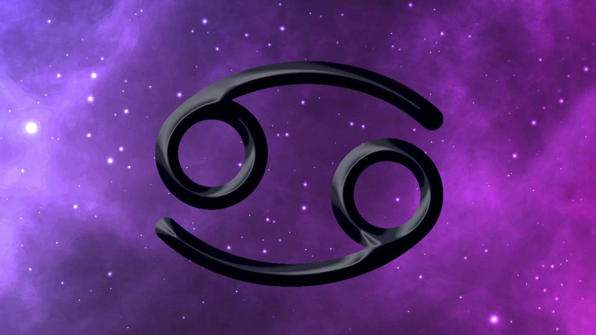Cancer Zodiac Sign In Purple Background