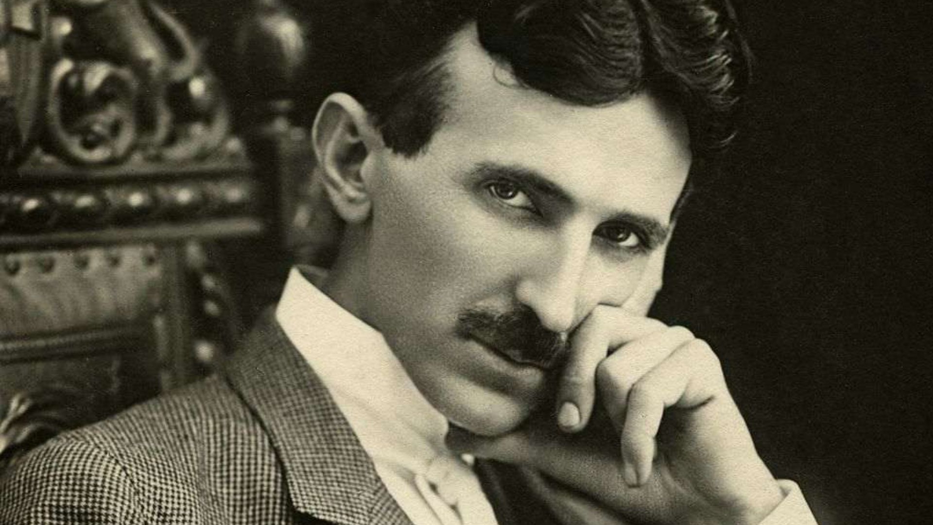 Nikola Tesla Black And White Shot