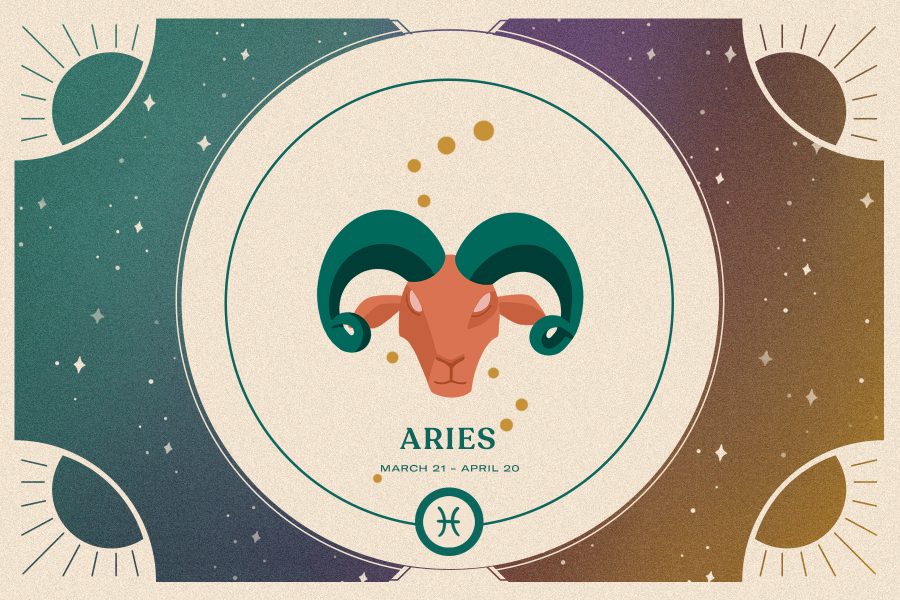 Ariez zodiac sign symbol and a ram