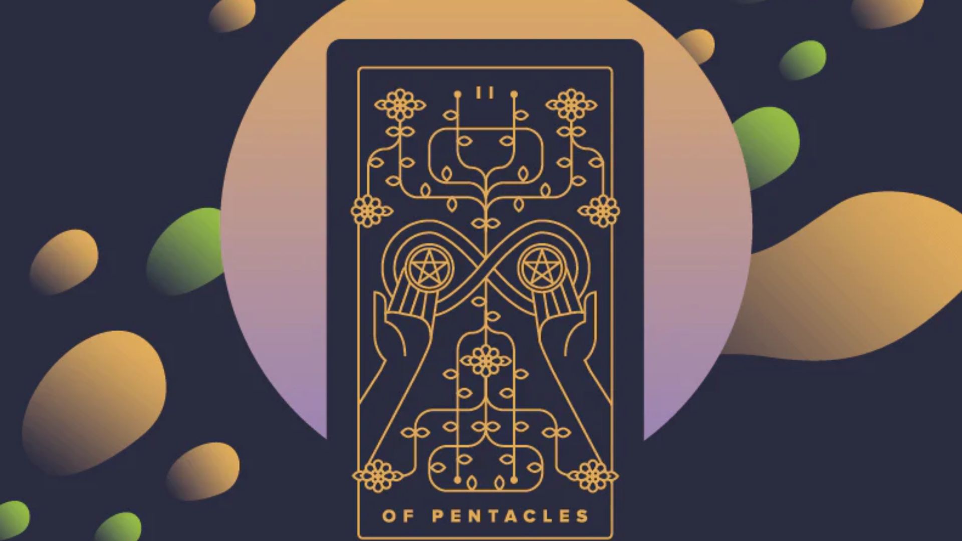 Black And Golden Tarot Card
