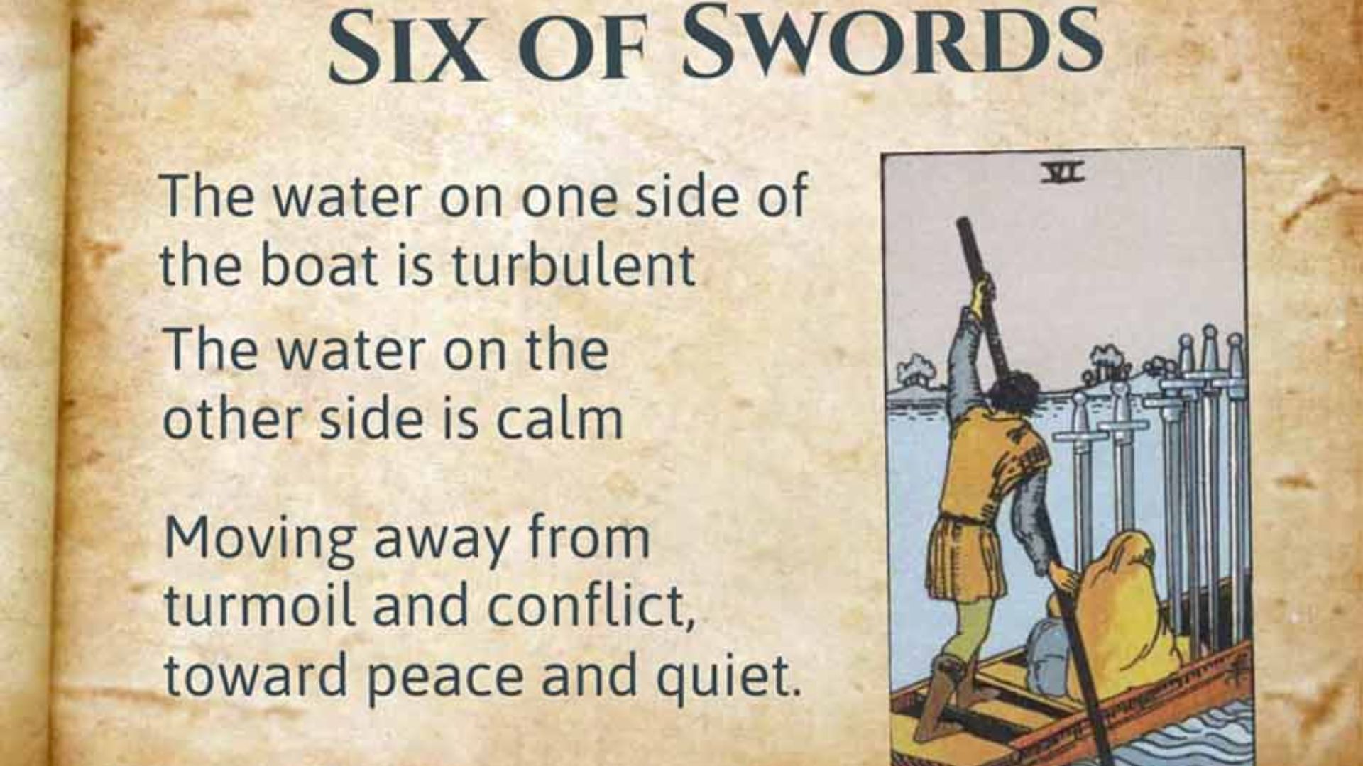 6 of Swords Card With Description