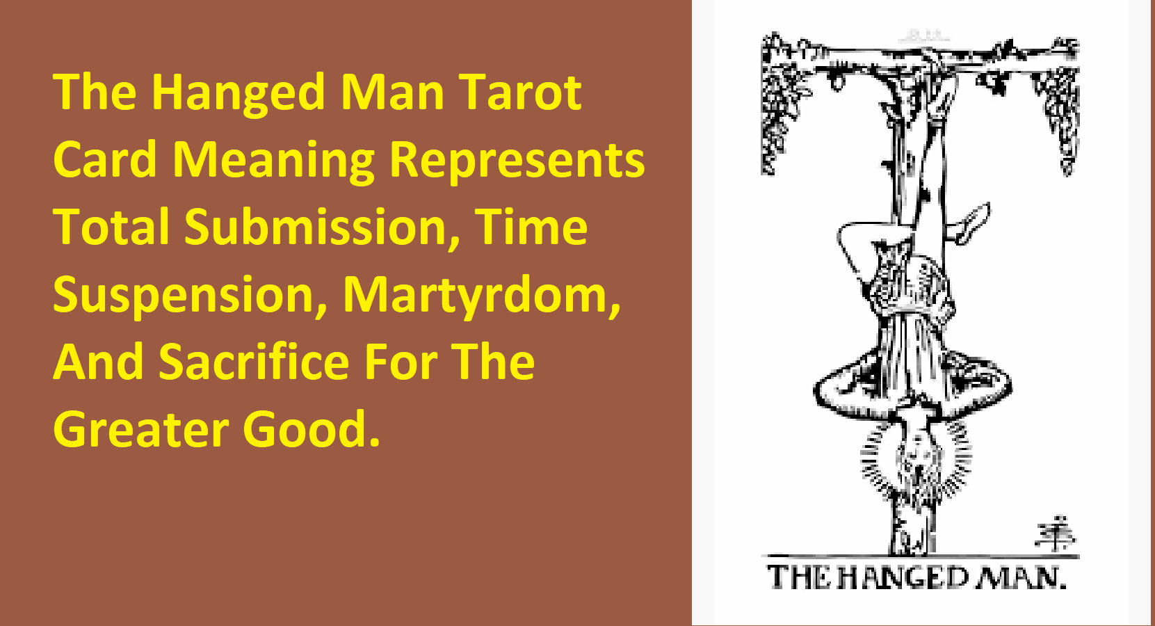 Hanged Man Tarot Card Meaning Symbolizes Embracing A Different Perspective