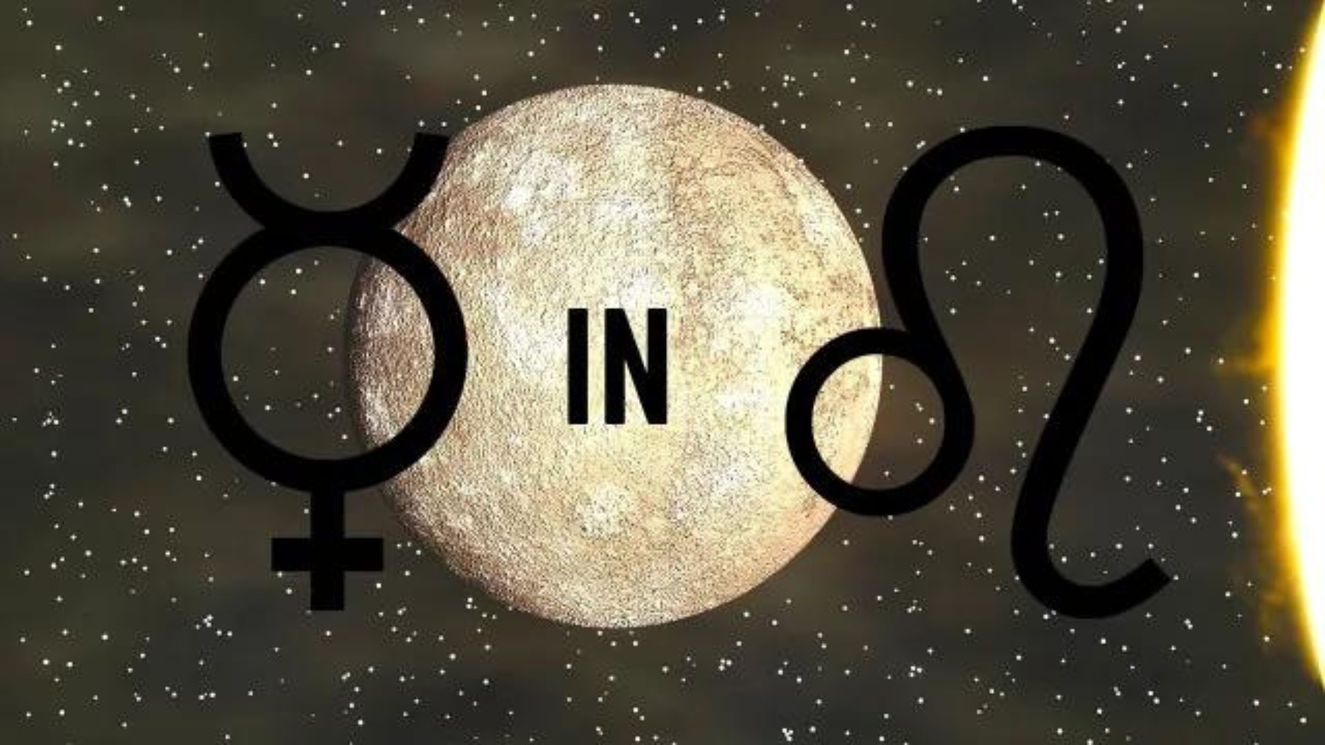 Two Symbols In The Front Of Mercury Planet And Stars