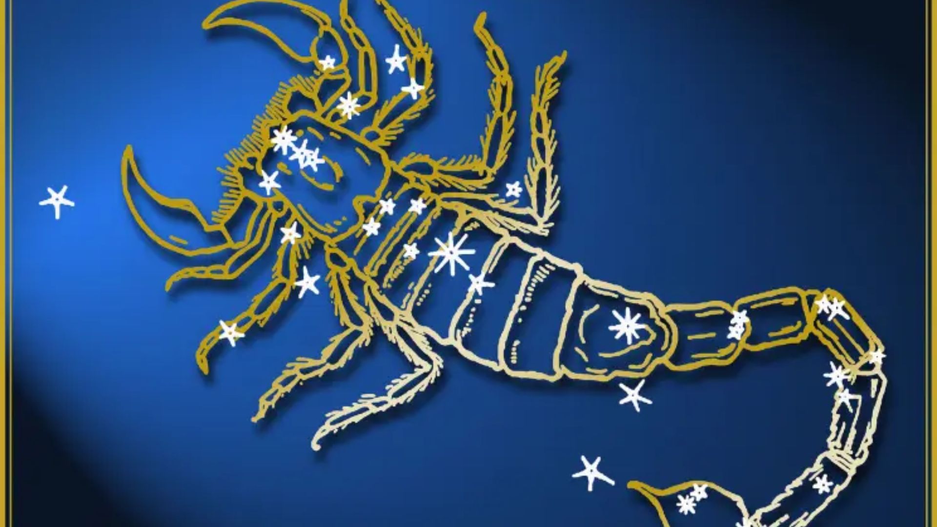 Scorpio Diagram In Blue Background
