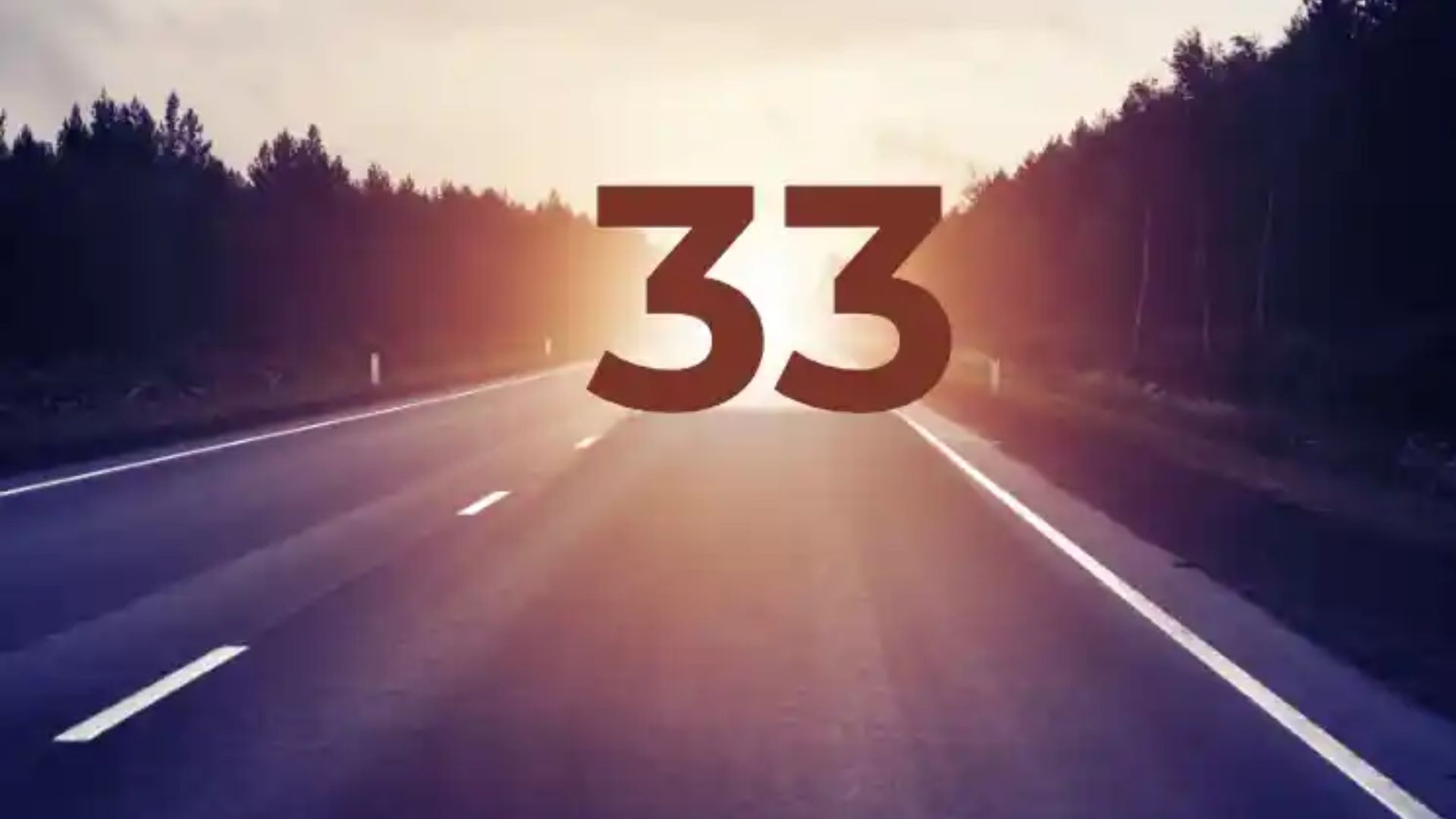 Number 33 Floating in a roadway