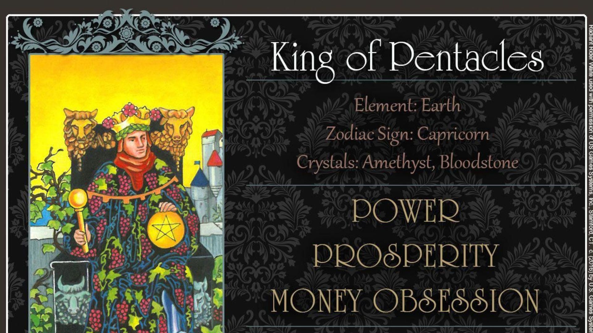 King Of Pentacles Zodiac Sign - A Set Of Power, Wealth, And Abundance