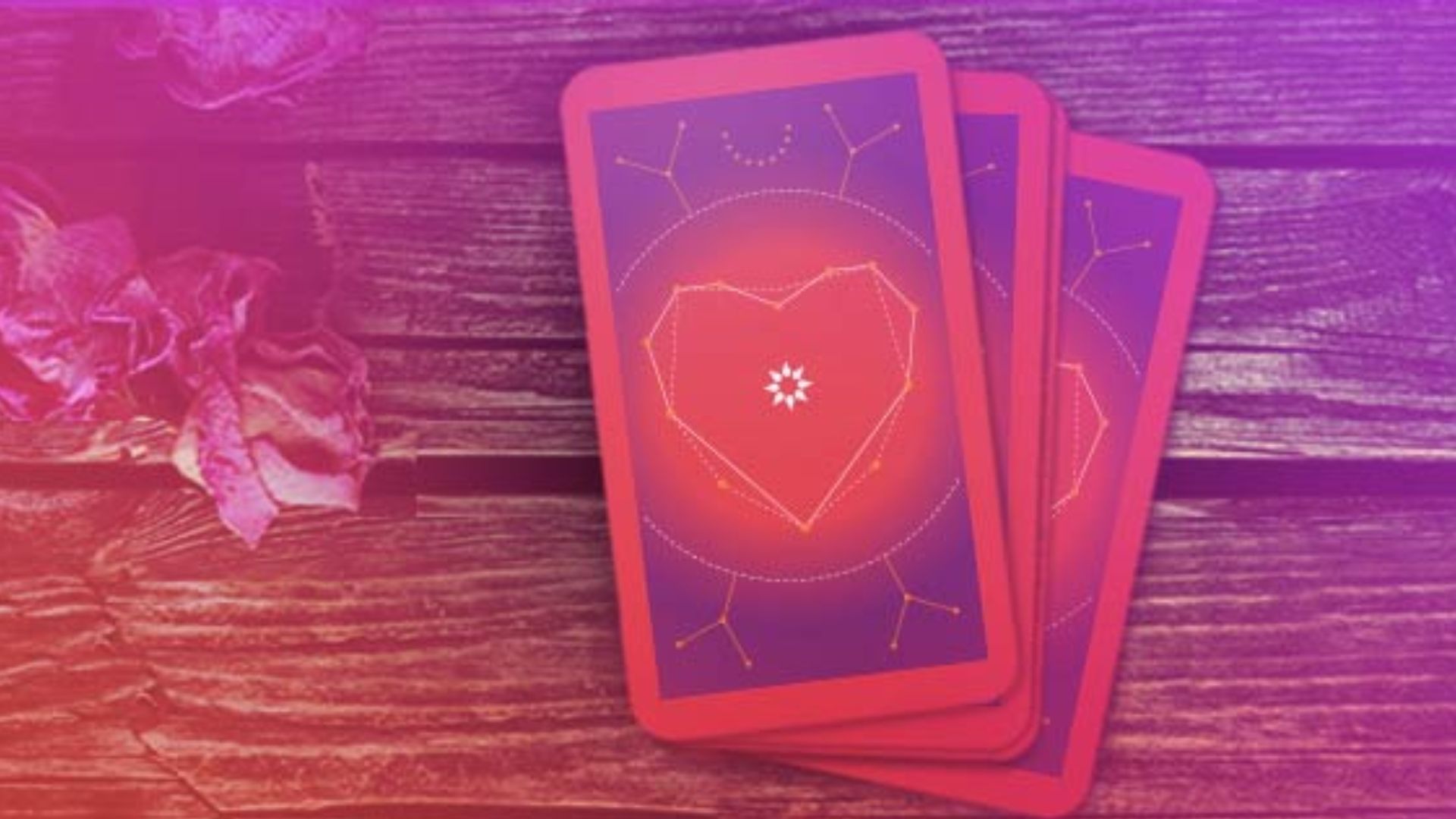 Red Colored Tarot Card