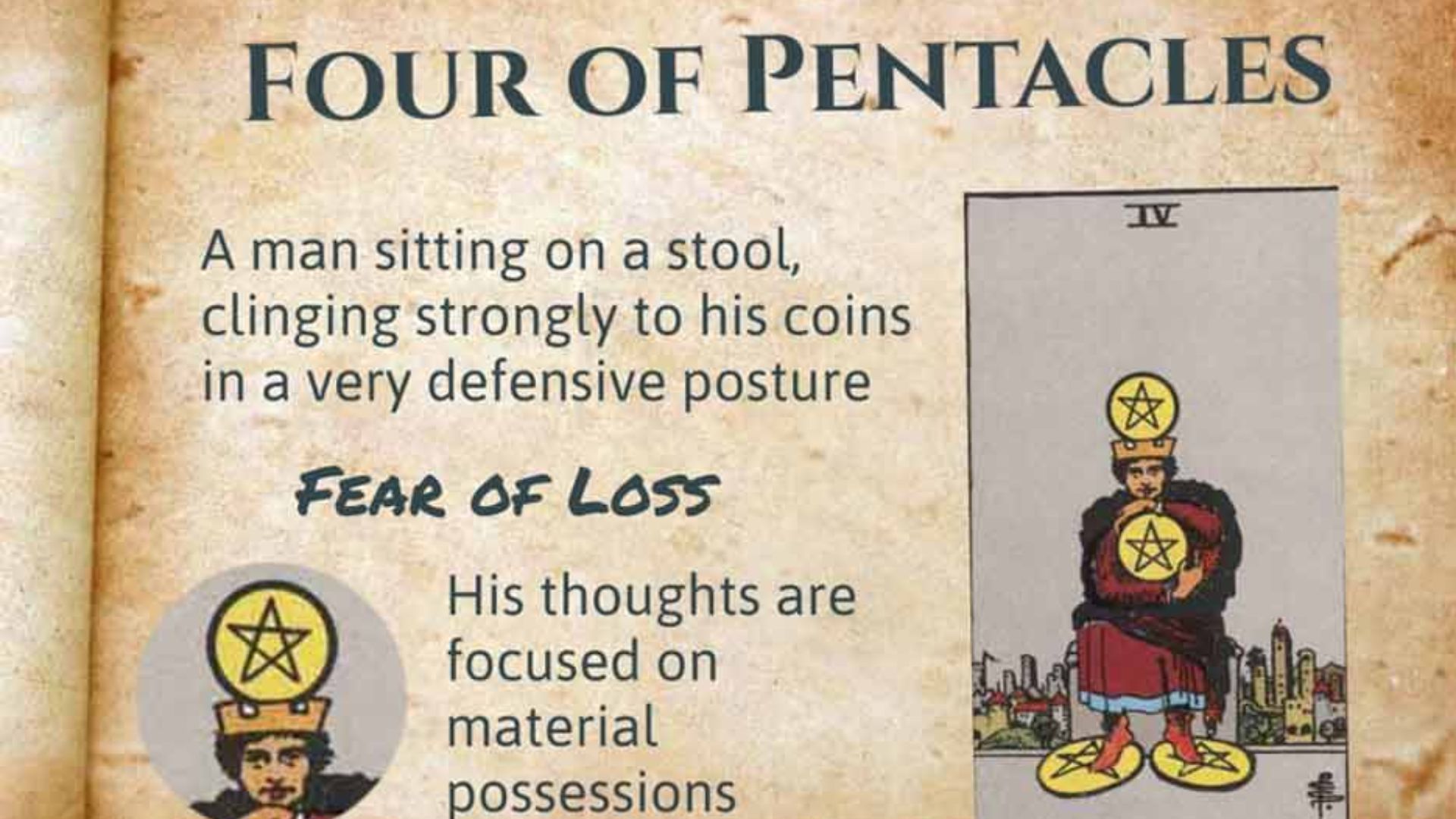 4 of Pentacles Tarot Card With Description