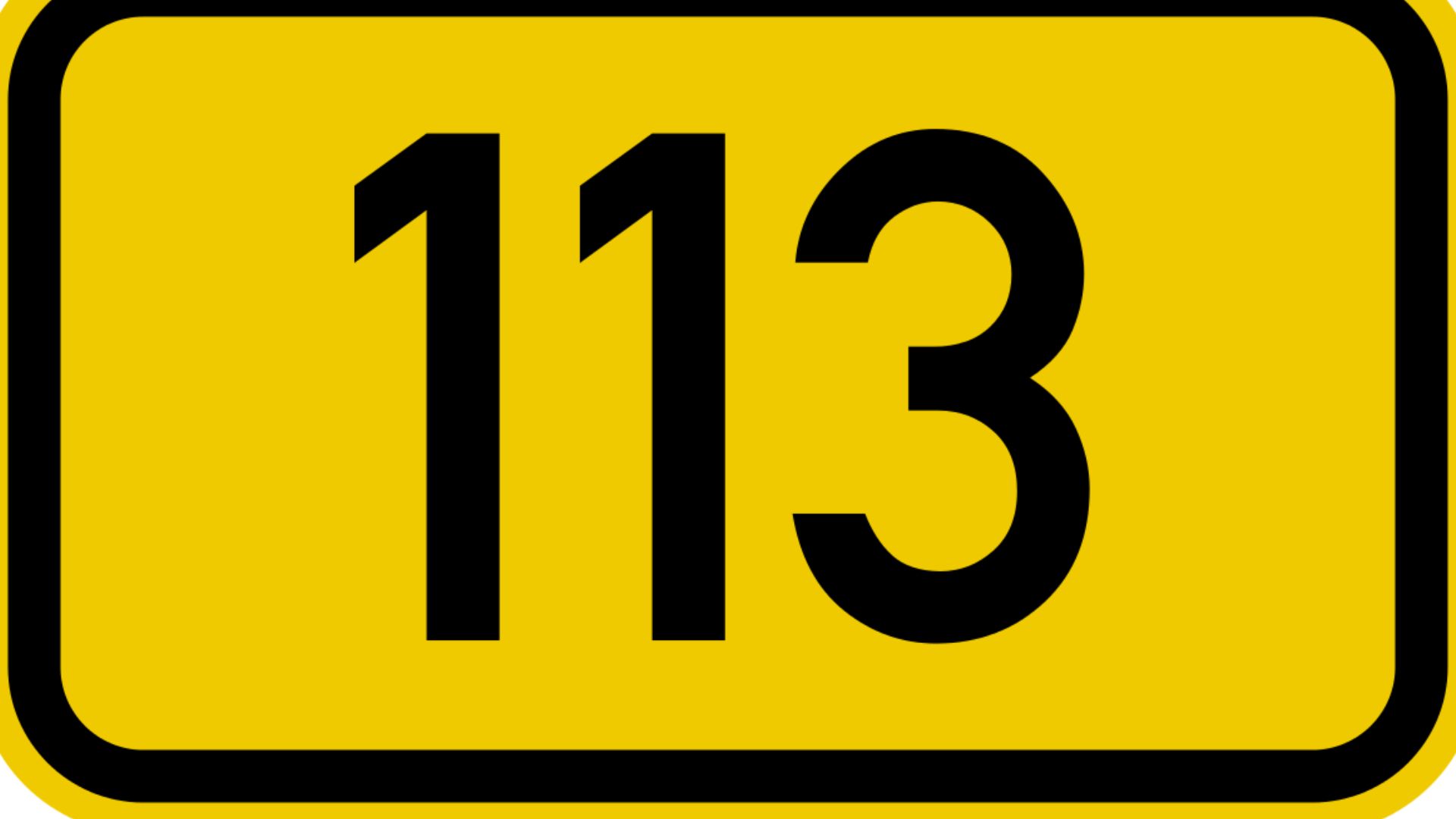 113 In Yellow Background