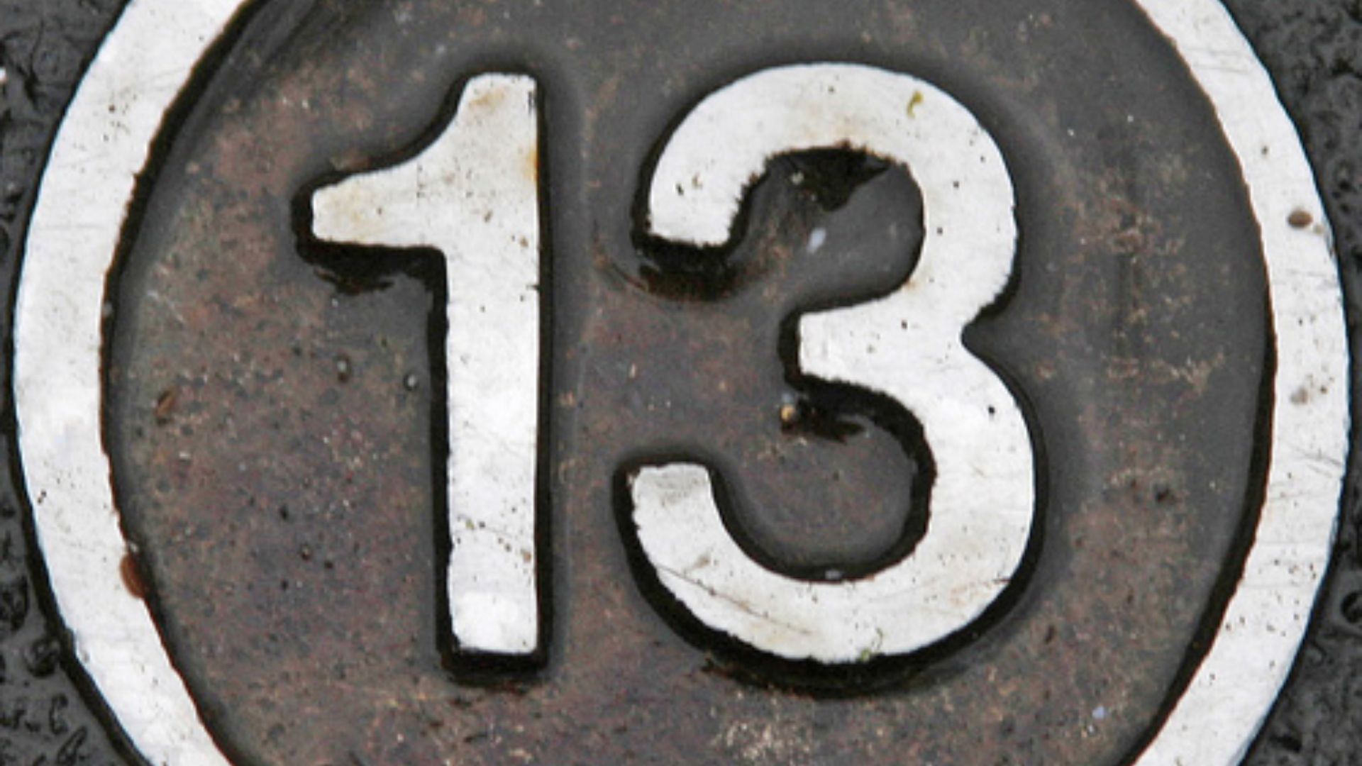 Number 13 Written In A Circle