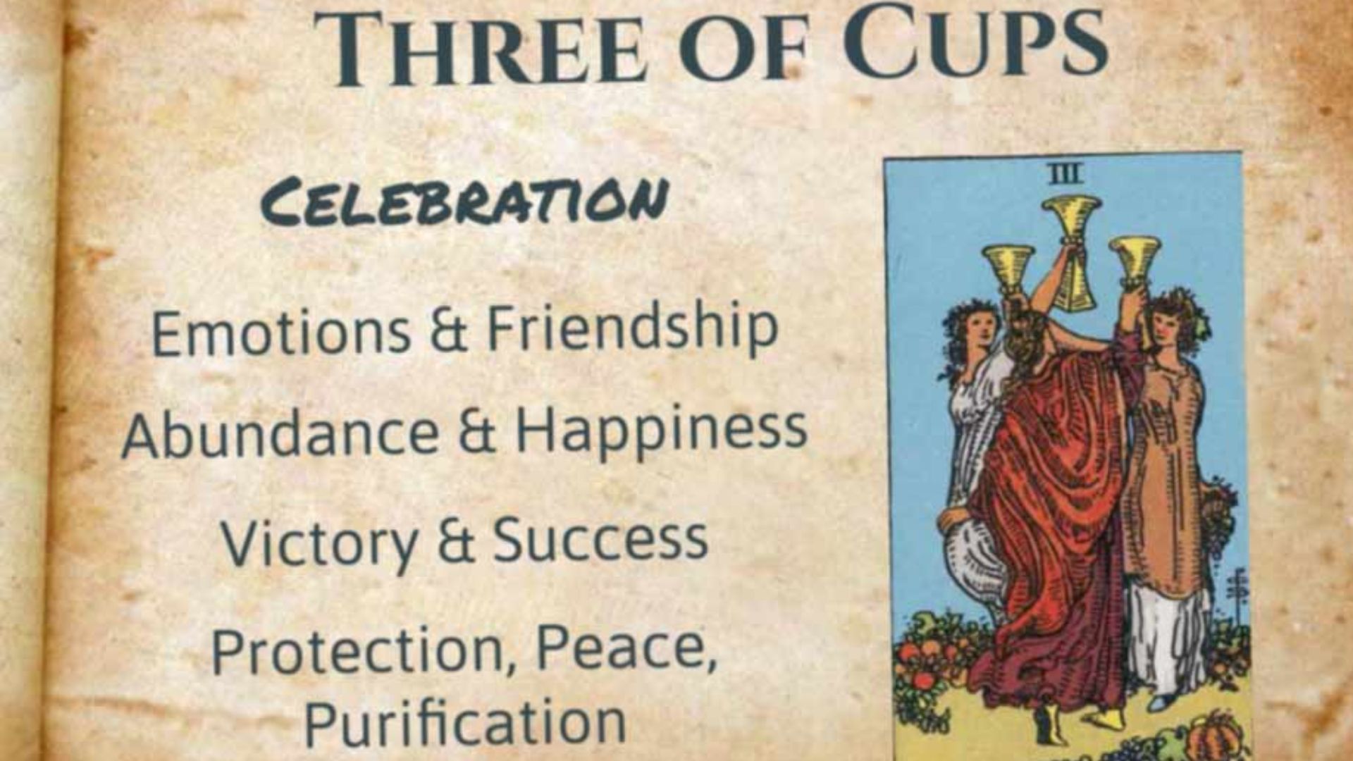 Three Of Cups - The Celebration Of 3 Of Cups
