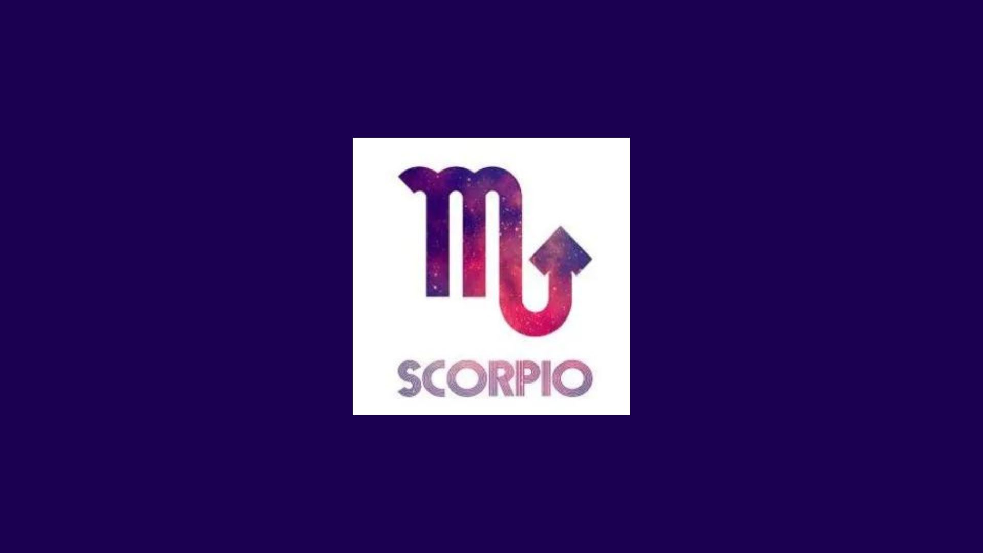 Scorpio Sign With Purple And White Background