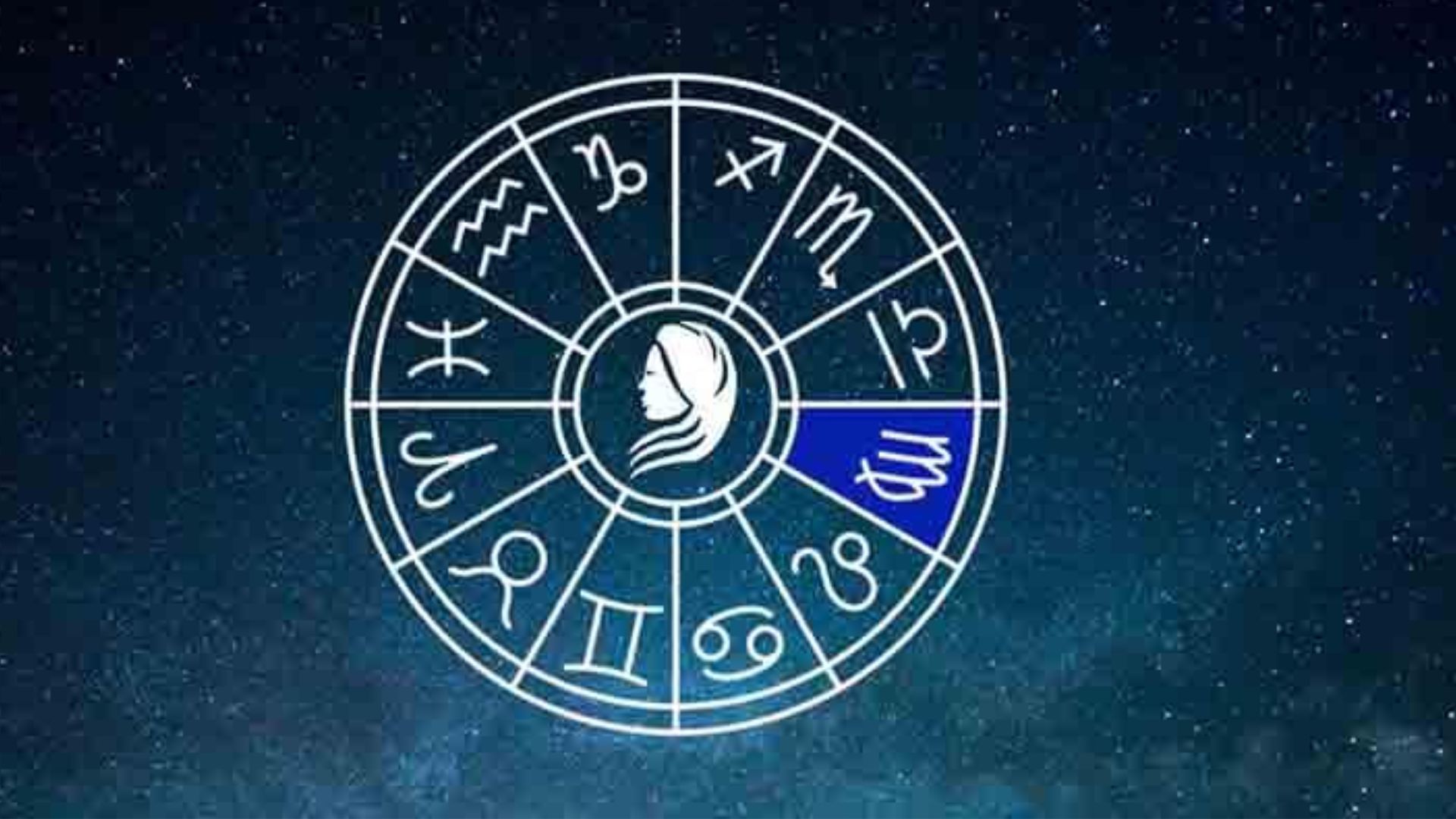 Zodiac Sign Wheel Pointing Virgo