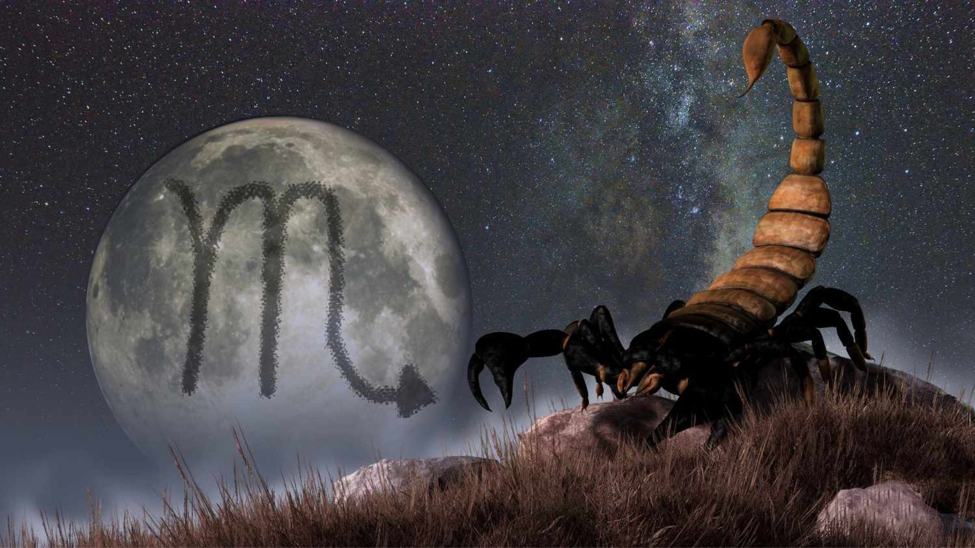 Scorpio In Front Of Moon