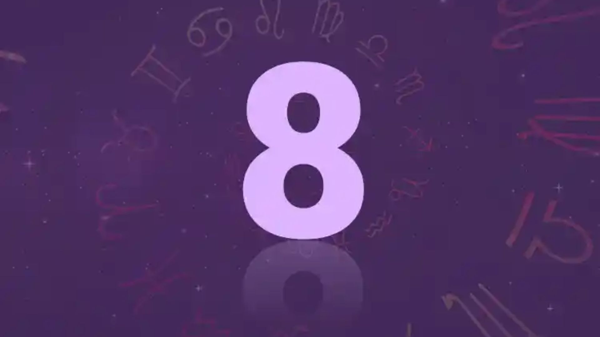 Number 8 In Purple Background