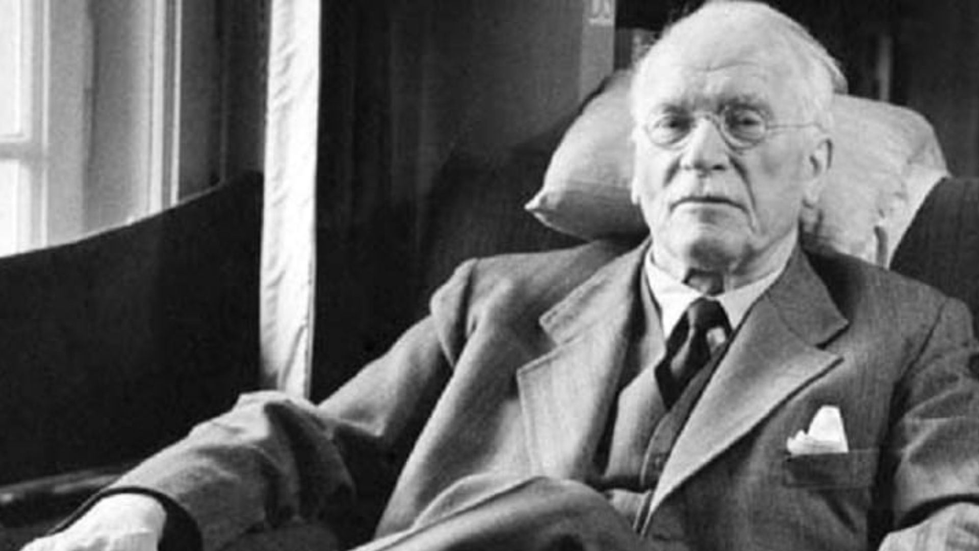 Carl Jung Leaning On A Sofa