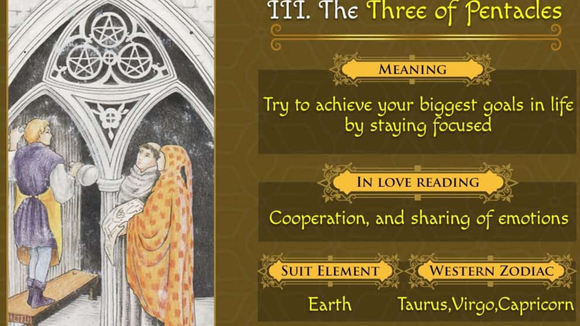 Three Of Pentacles Tarot Card