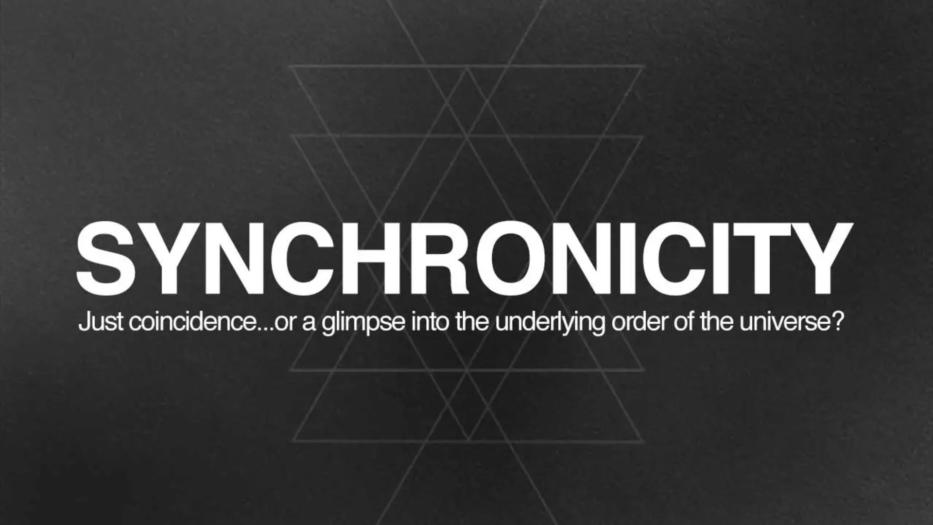Synchronicity Written In Big Letters