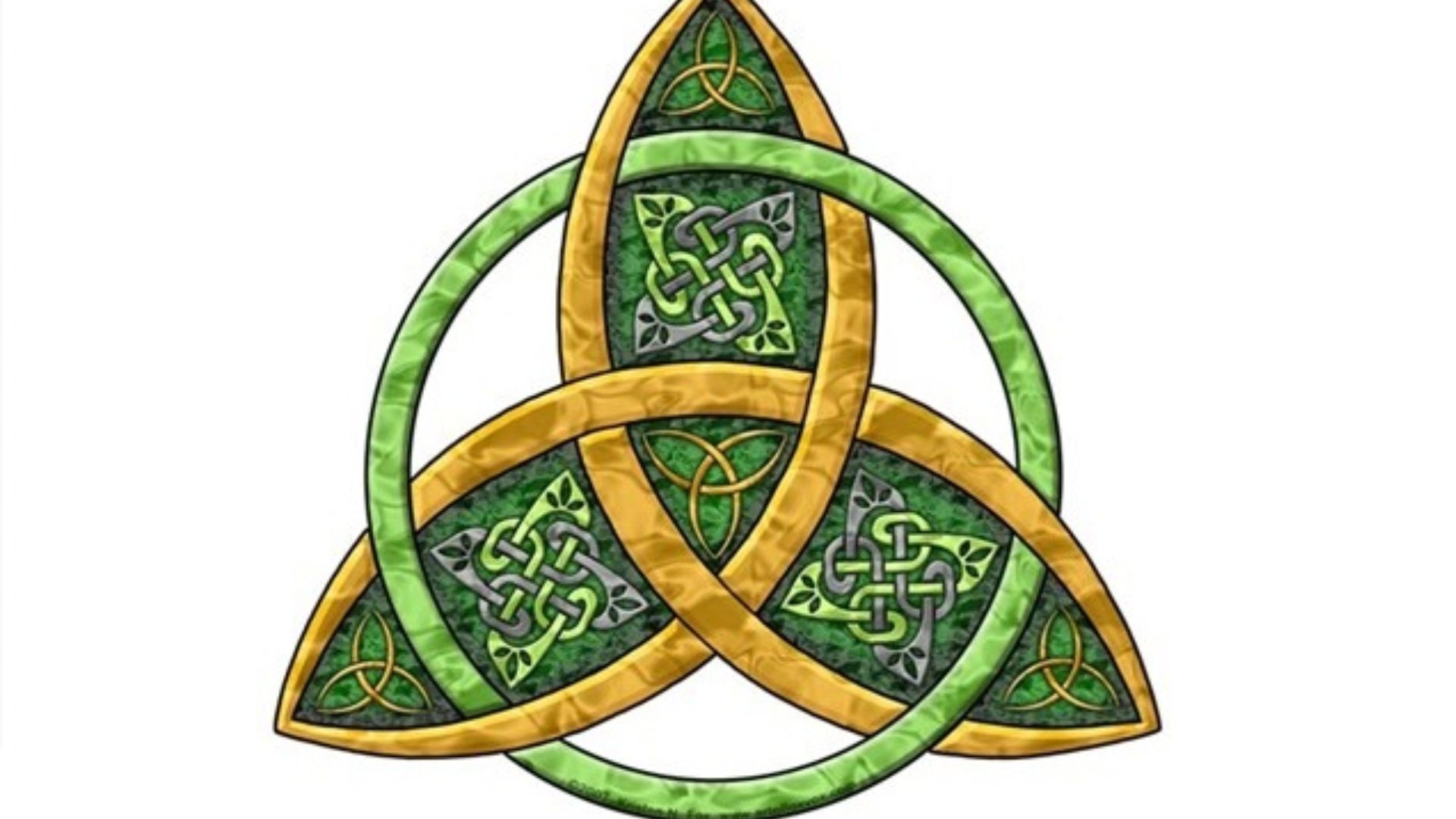 Green Triquetra Symbol